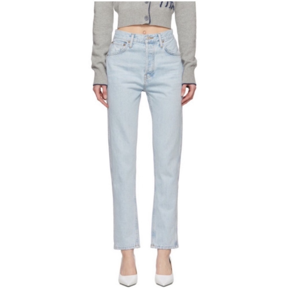 Re/Done 50’s Cigarette Jeans Aged Light Wash